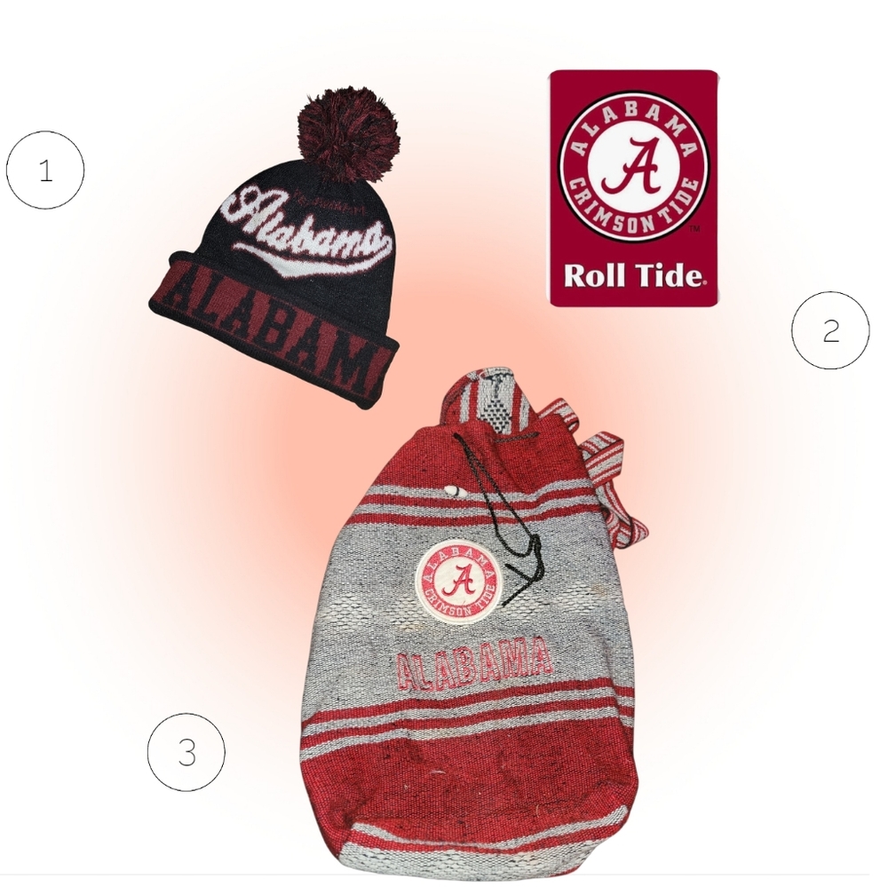 Alabama Crimson Tide Beanie and Bag Set Roll Tide